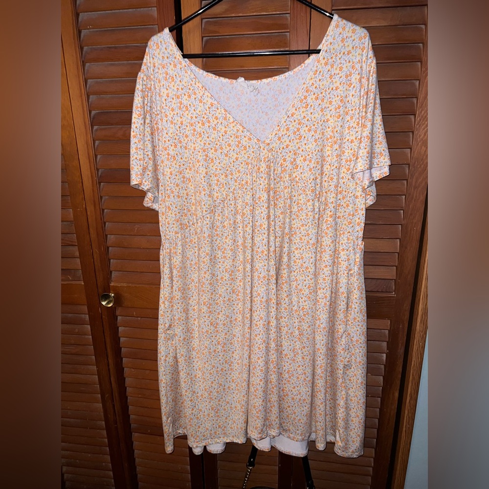 Yellow floral dress